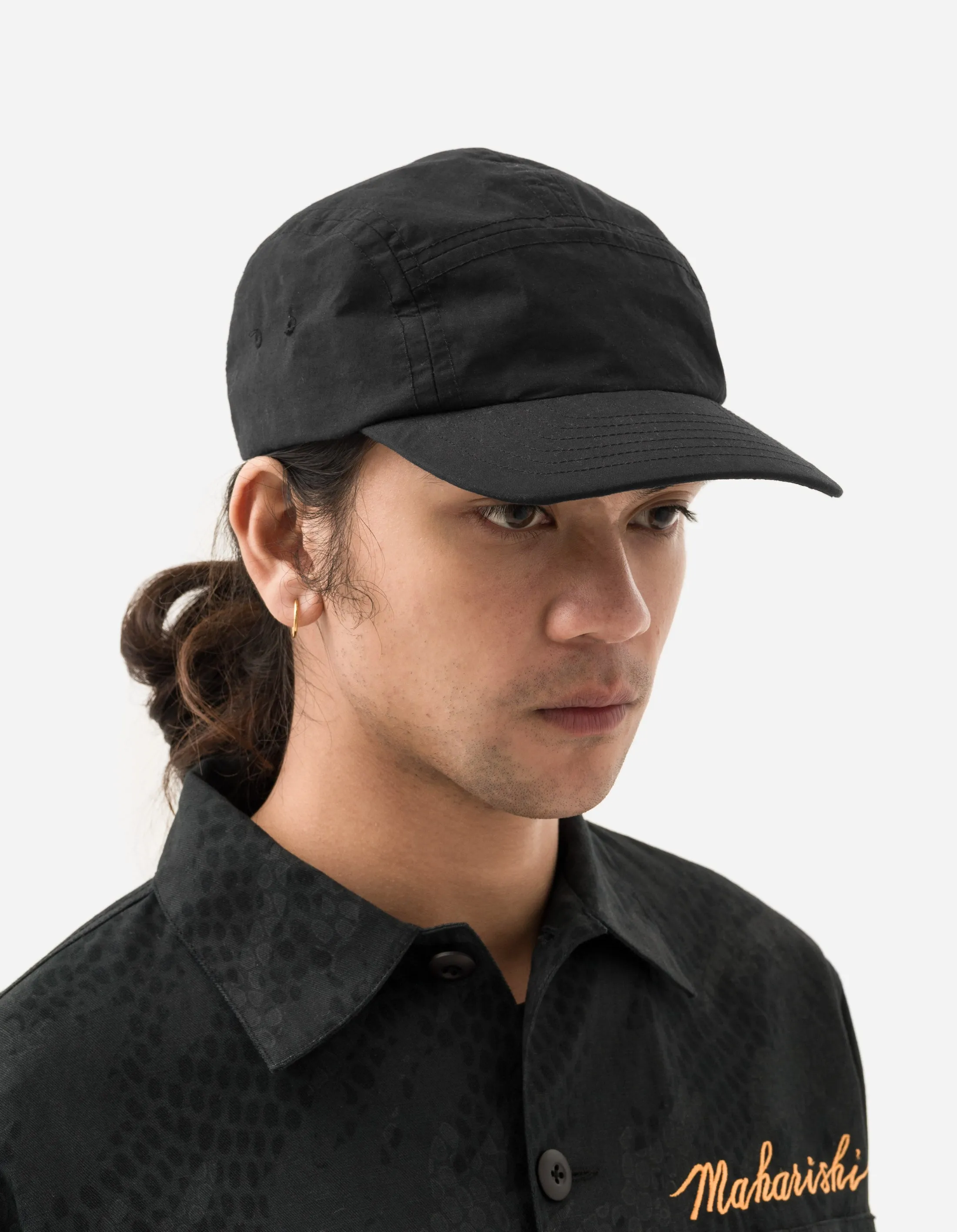 5048 WR Bonded 5 Panel Cap Black