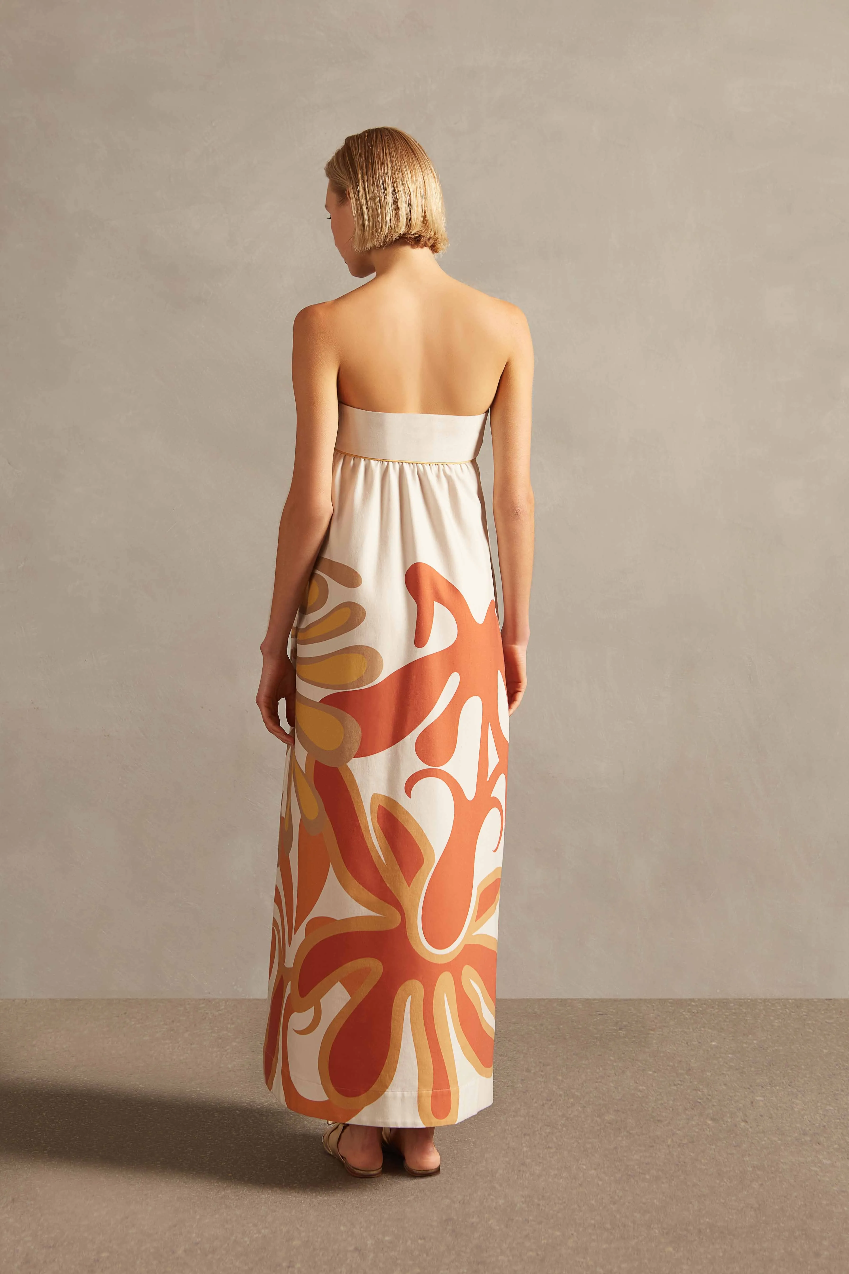 Algae Strapless Long Dress