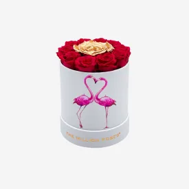 Basic White Box | Flamingo Edition | Magenta & Gold Roses | Target