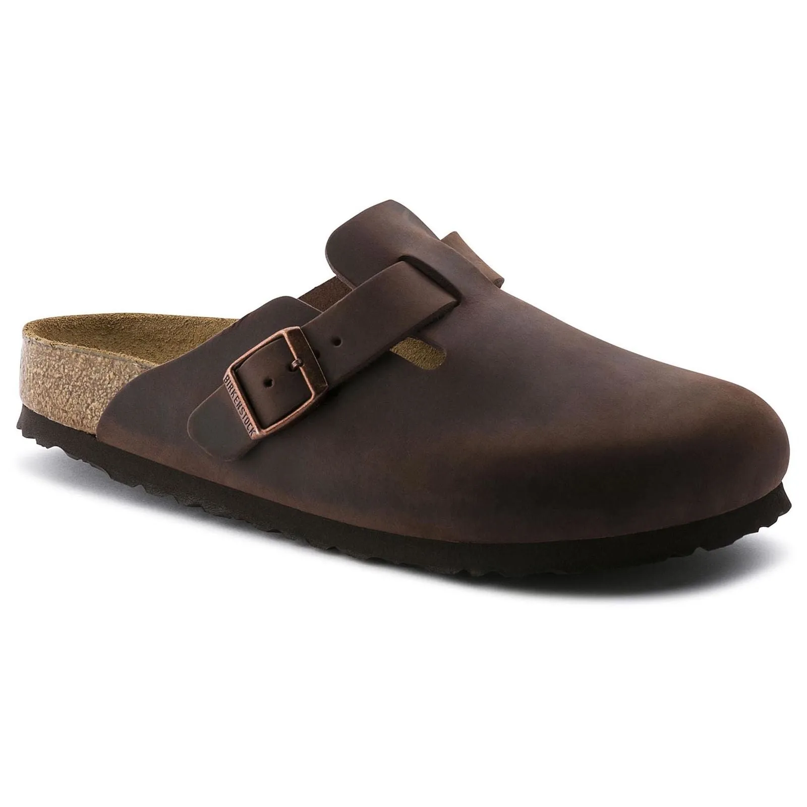 Oiled Leather Birkenstock Boston Shoes with Soft Footbed