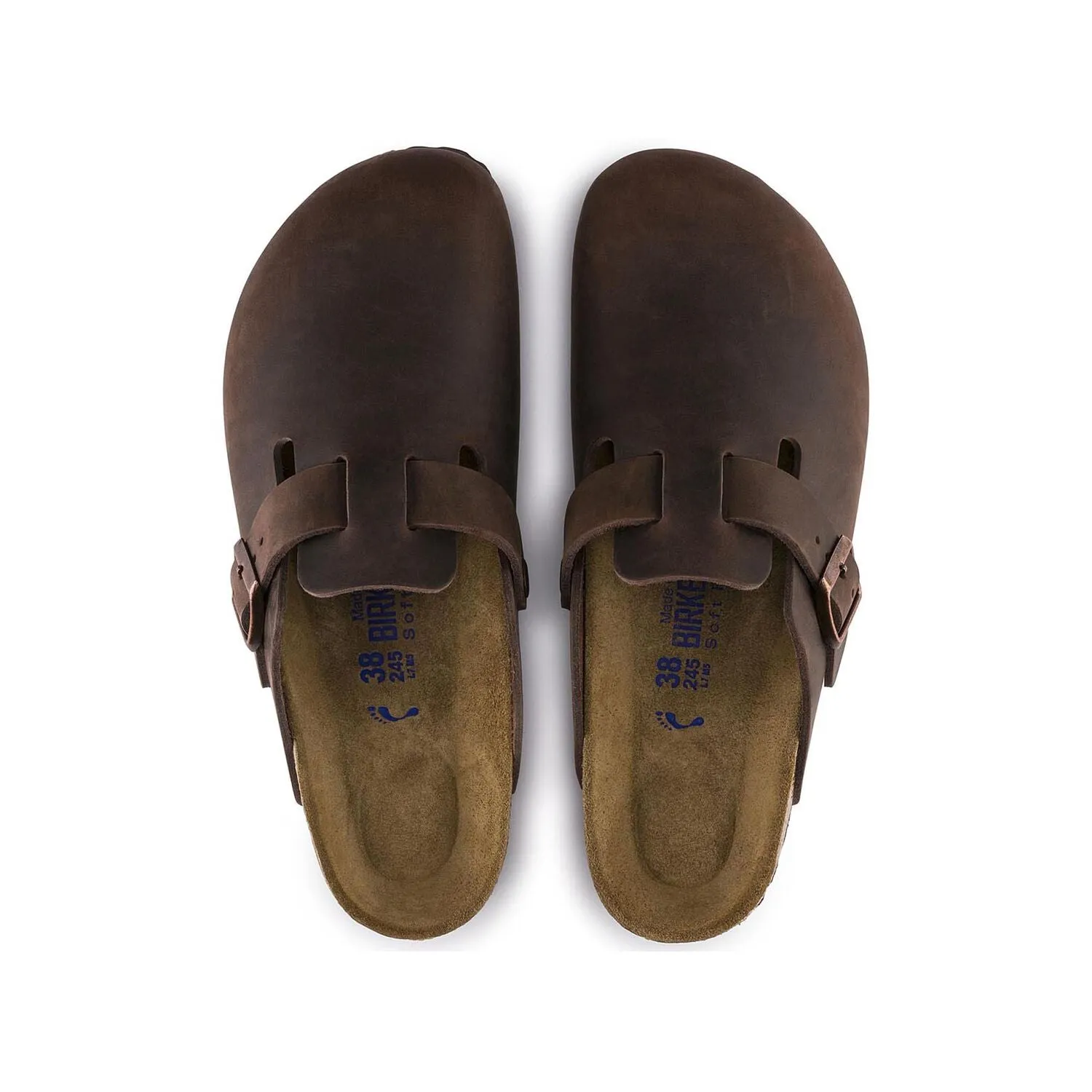 Oiled Leather Birkenstock Boston Shoes with Soft Footbed