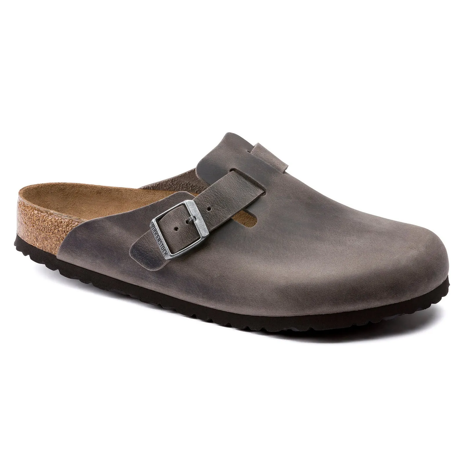 Oiled Leather Birkenstock Boston Shoes with Soft Footbed