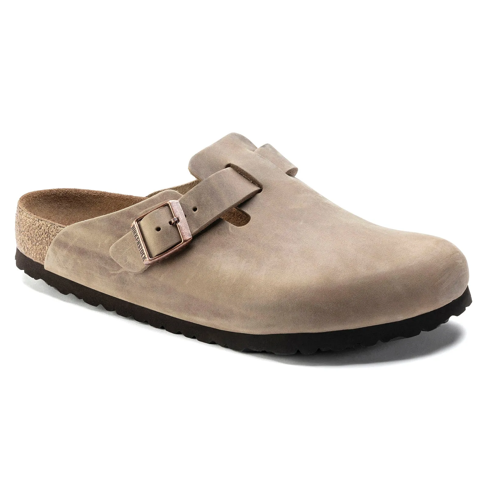 Oiled Leather Birkenstock Boston Shoes with Soft Footbed