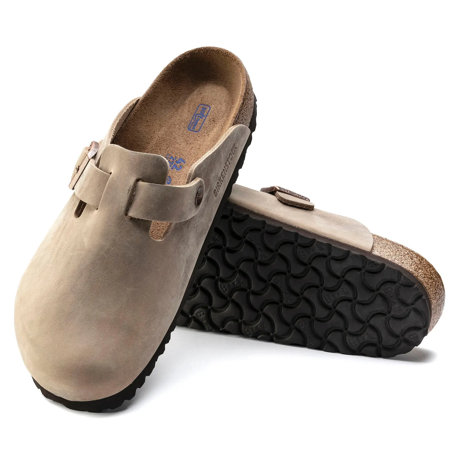 Oiled Leather Birkenstock Boston Shoes with Soft Footbed