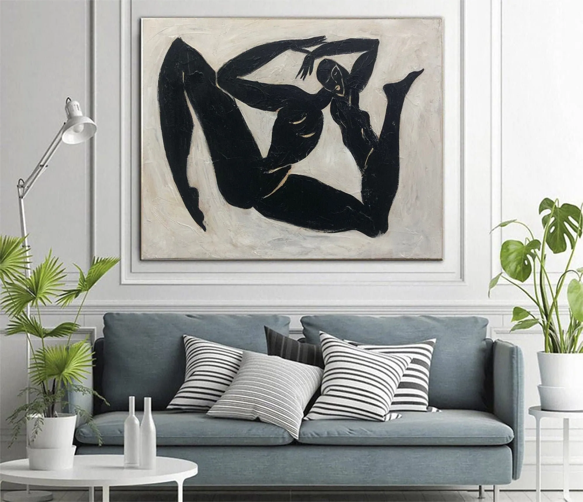 Black And White Original Paintings On Canvas Minimalist Art Kp051