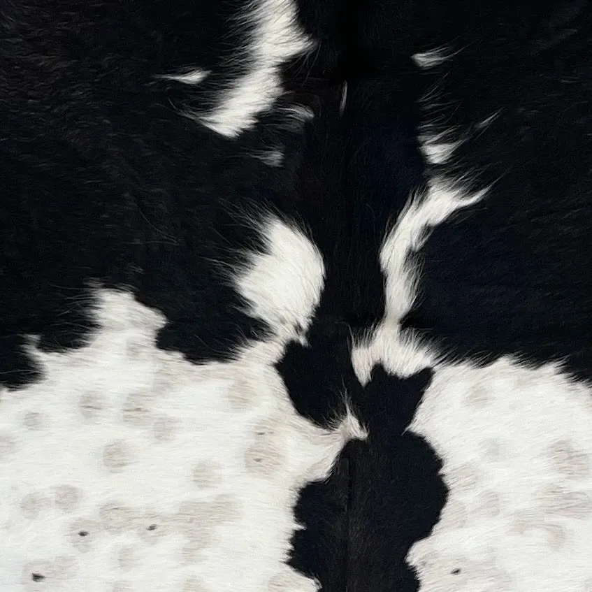 Black and White Speckled Colombian Cowhide - 7'2" x 5'1" (COBKW273)