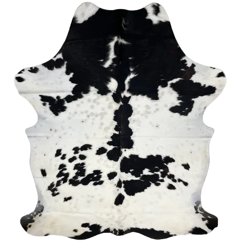 Black and White Speckled Colombian Cowhide - 7'2" x 5'1" (COBKW273)