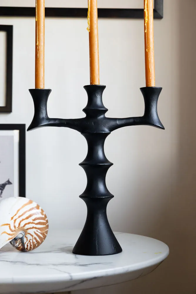 Black Metal Modern Candelabra