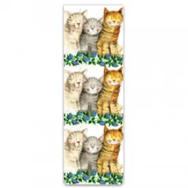 BM68 The Three Amigos Cats Magnetic Bookmark By Alex Clark Art