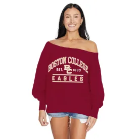 Boston College Off the Shoulder Sweatshirt