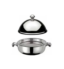 Broggi Classica butter holder with lid silver plated nickel