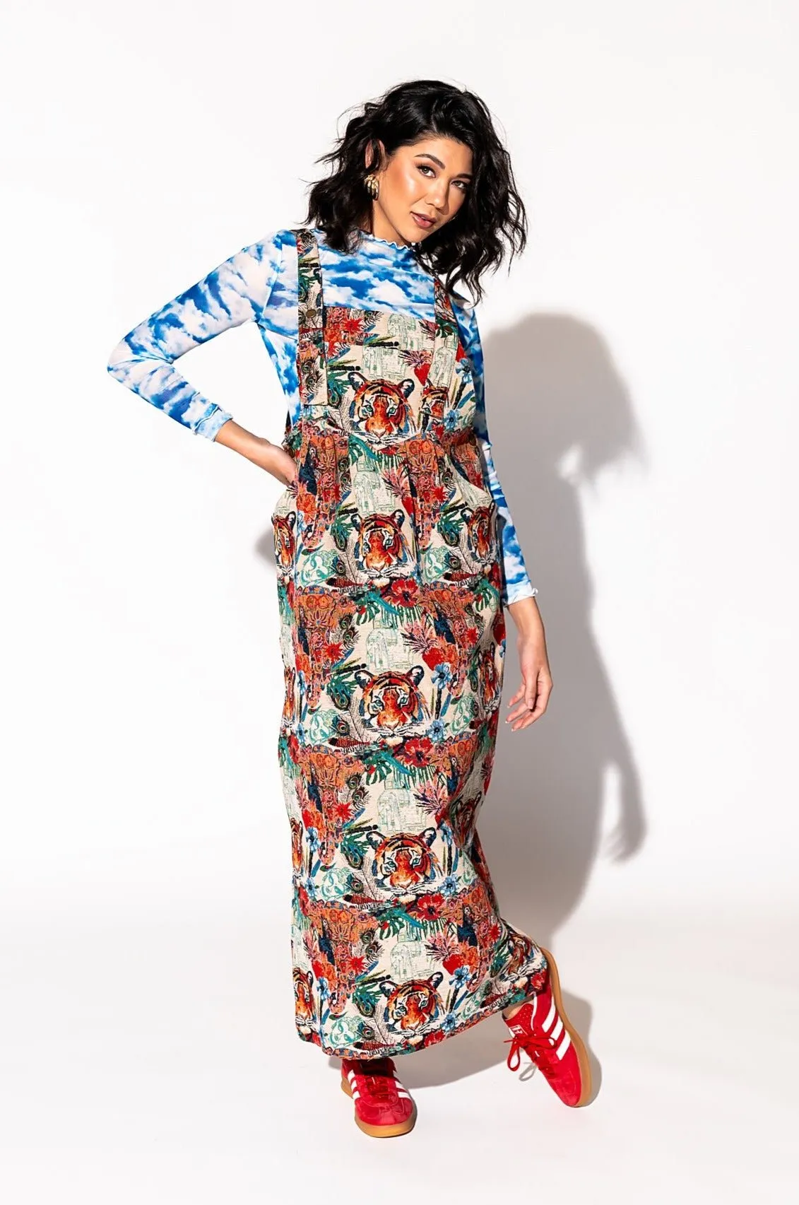 Can't Tame Me Overall Dress in Wild Soul Jacquard