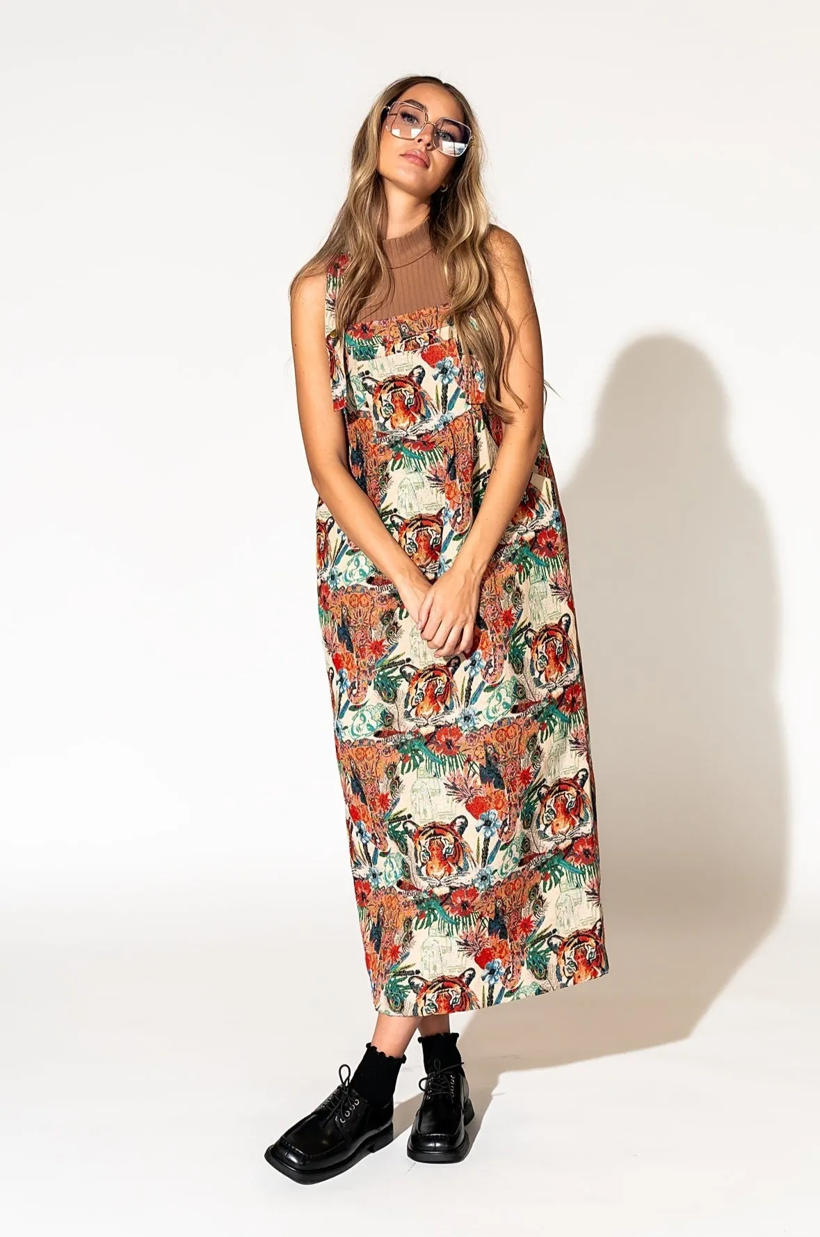 Can't Tame Me Overall Dress in Wild Soul Jacquard