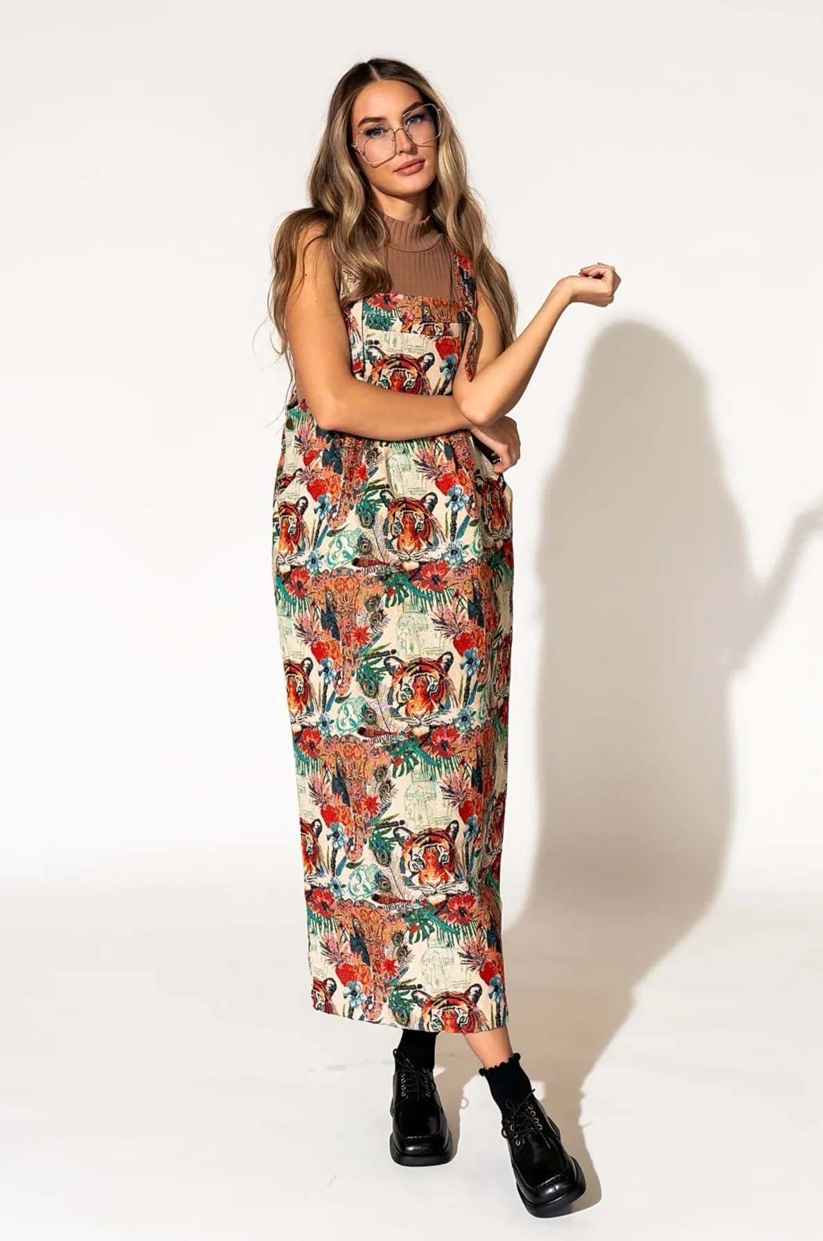 Can't Tame Me Overall Dress in Wild Soul Jacquard