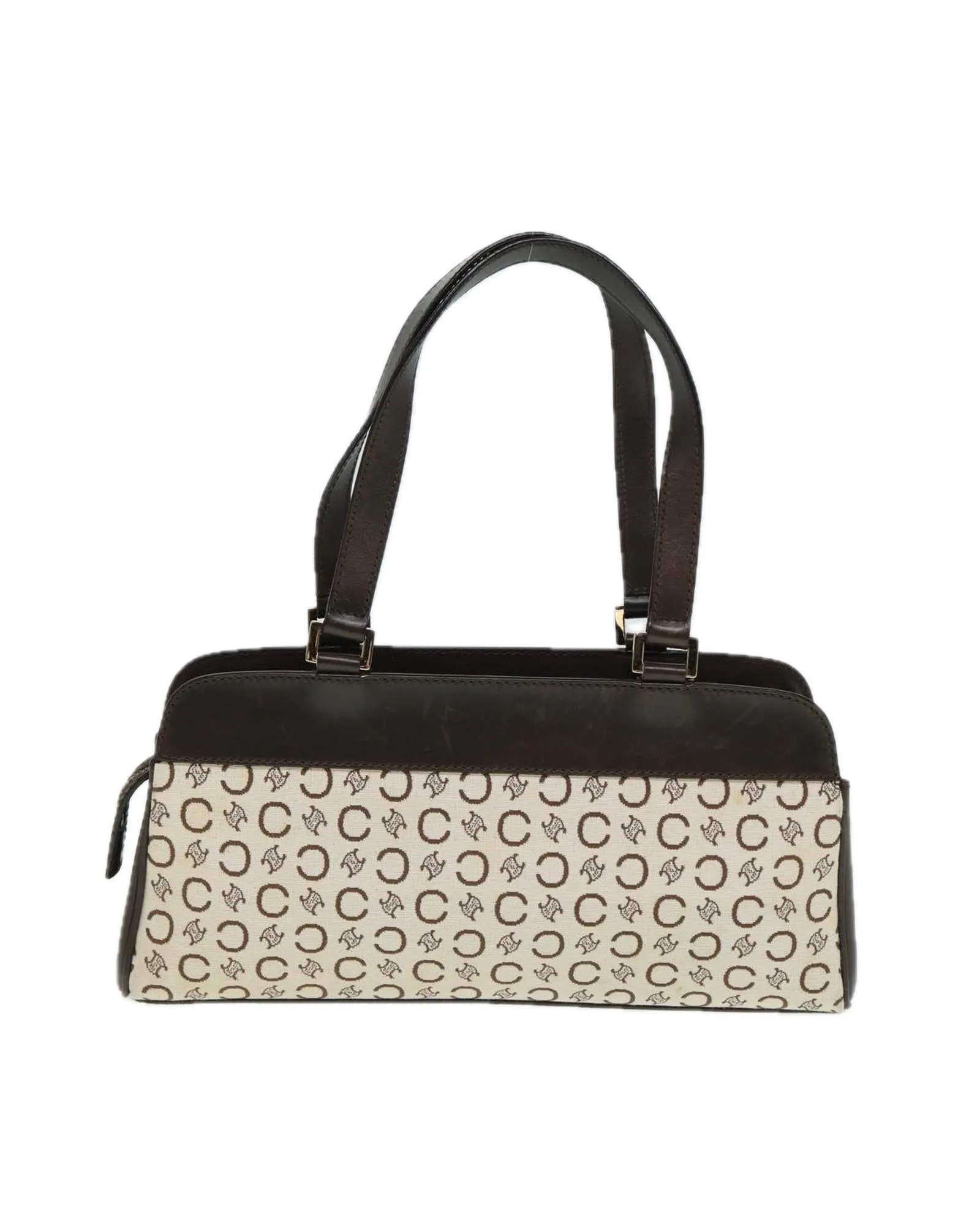 Canvas Hand Bag with Macadam Pattern and Dual Handles