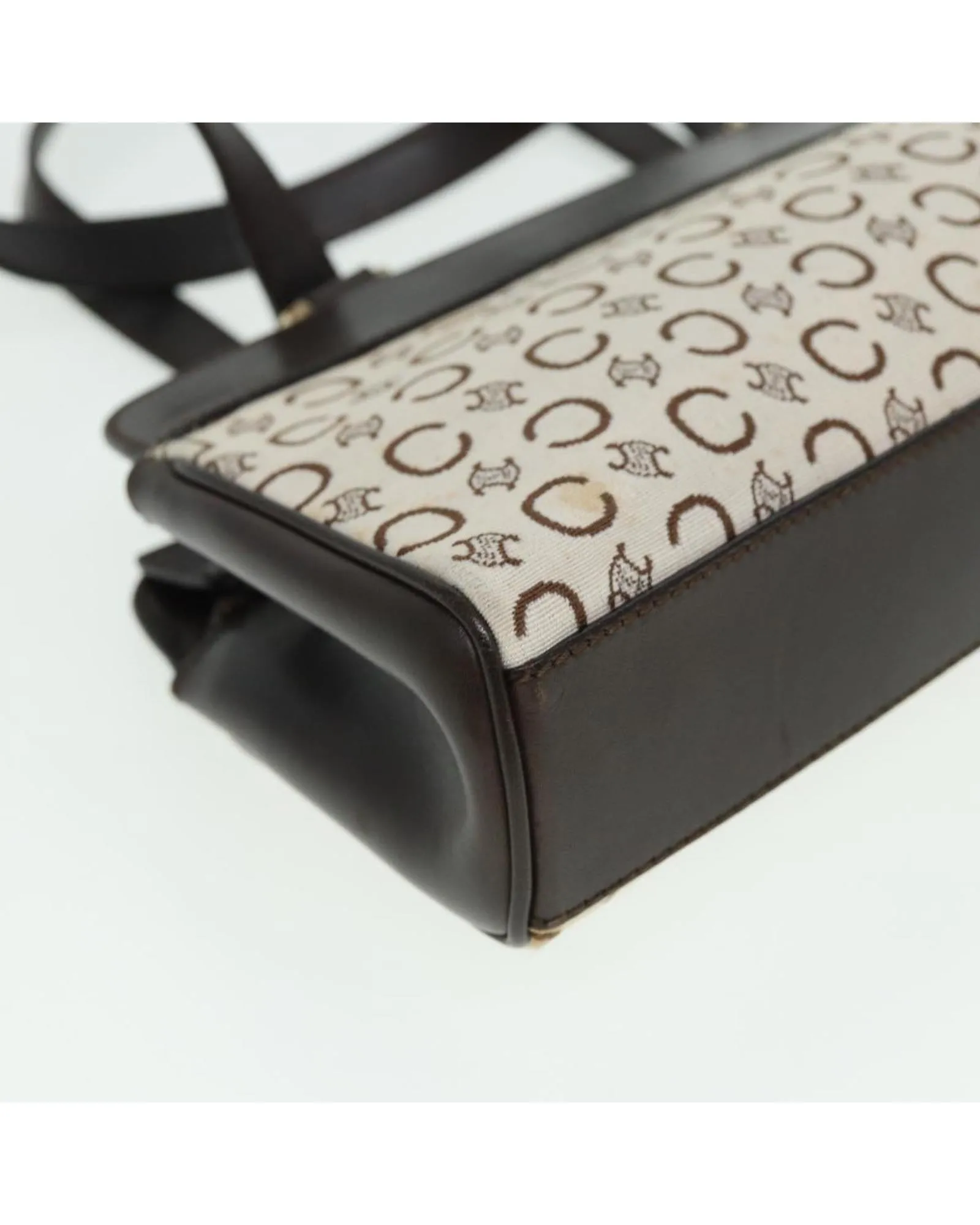 Canvas Hand Bag with Macadam Pattern and Dual Handles