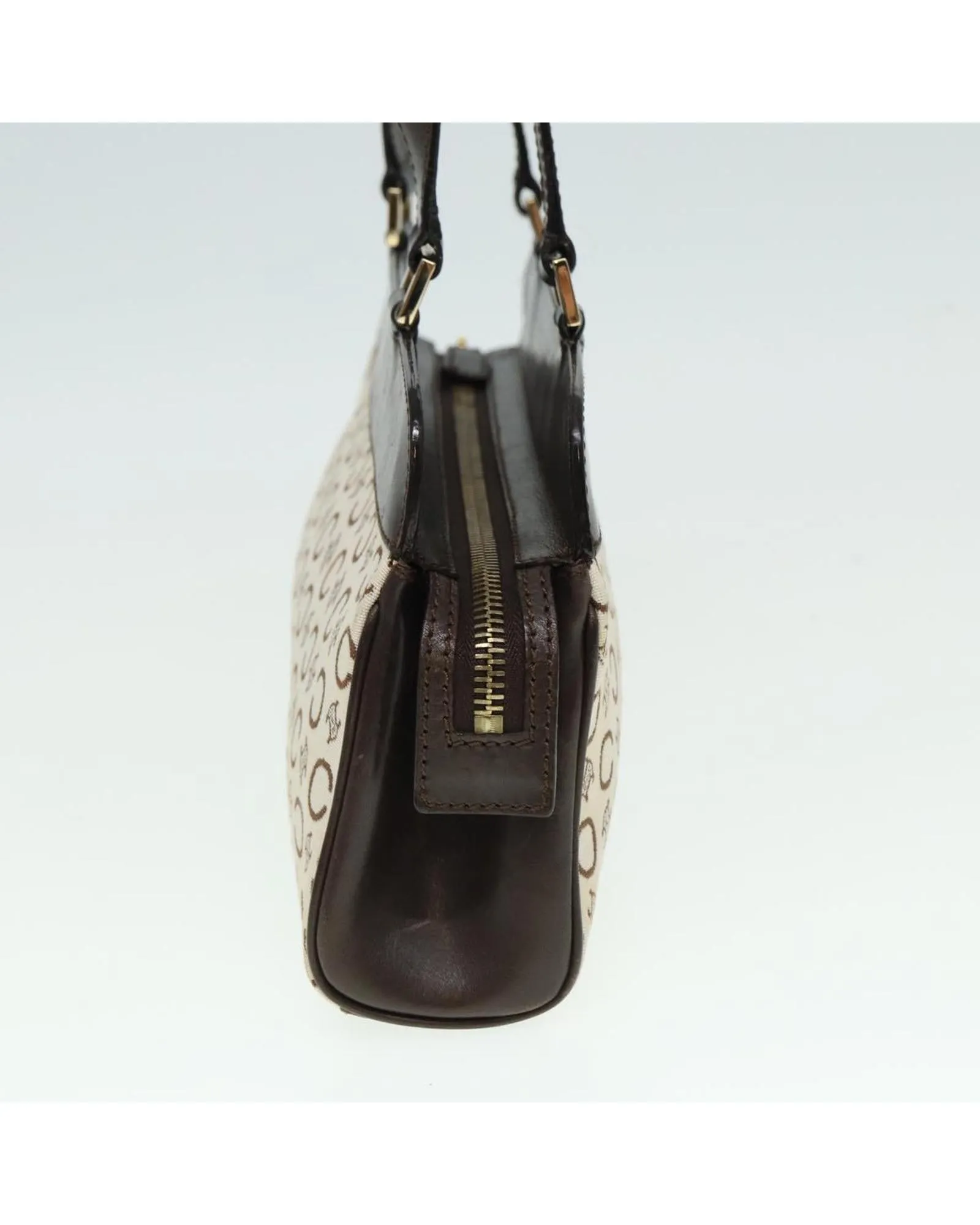 Canvas Hand Bag with Macadam Pattern and Dual Handles