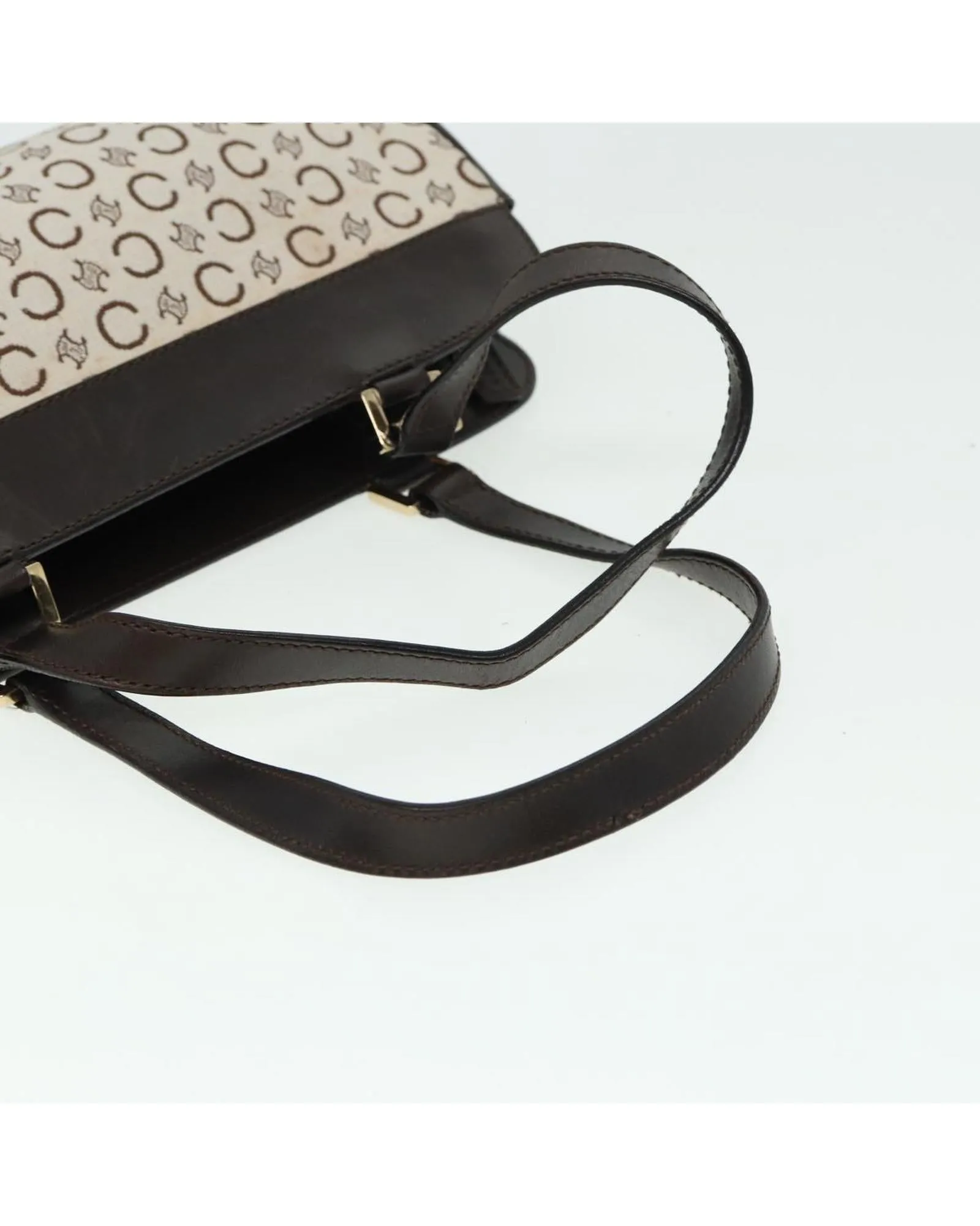 Canvas Hand Bag with Macadam Pattern and Dual Handles