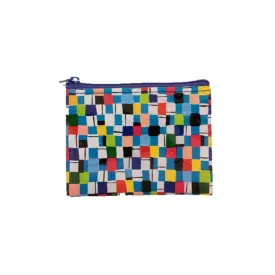 Checkerboard Woven Pattern Coin Purse