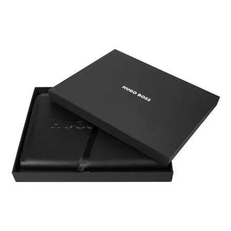 Conference Folder Zip A4 Label Black by Hugo Boss