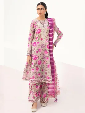 Digital Printed Embroidered Lawn