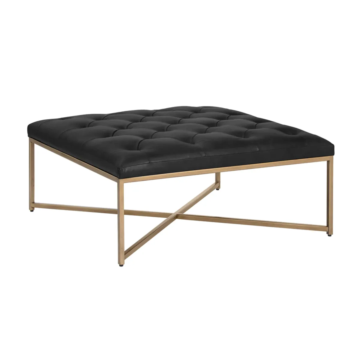 Endall Ottoman Antique Brass by Sunpan