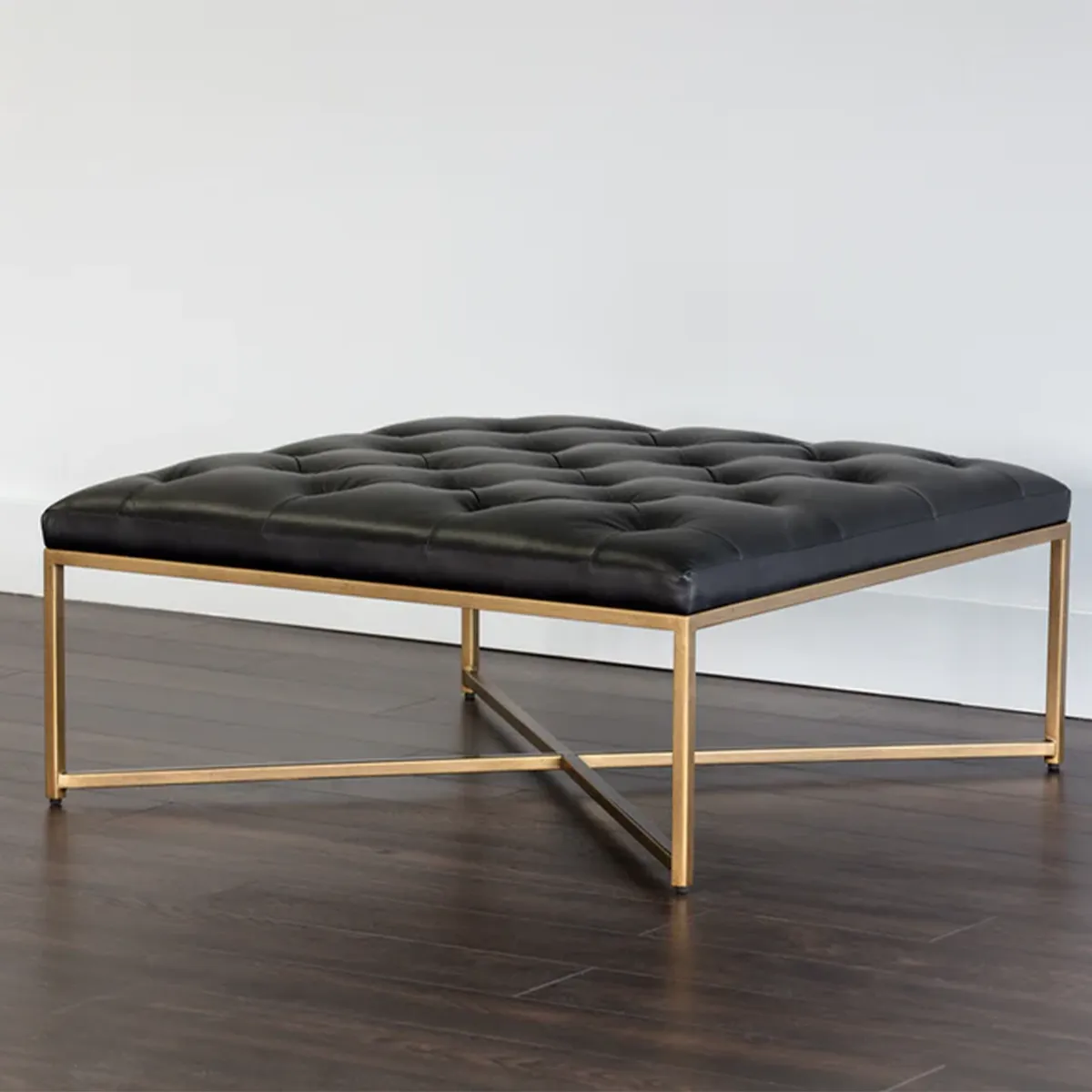 Endall Ottoman Antique Brass by Sunpan