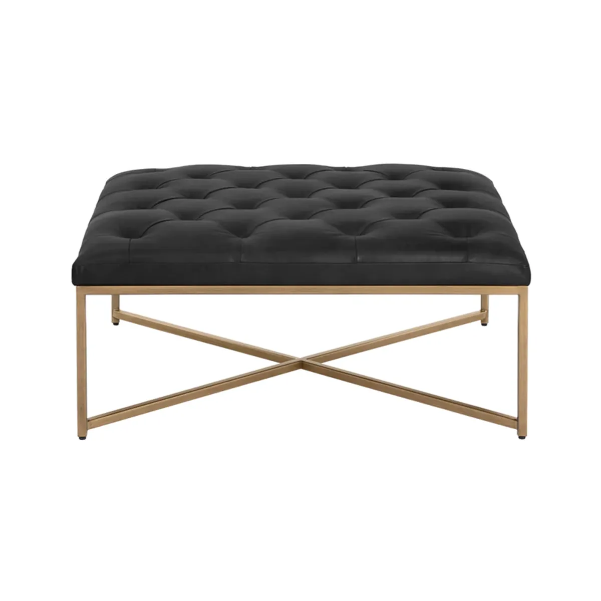 Endall Ottoman Antique Brass by Sunpan