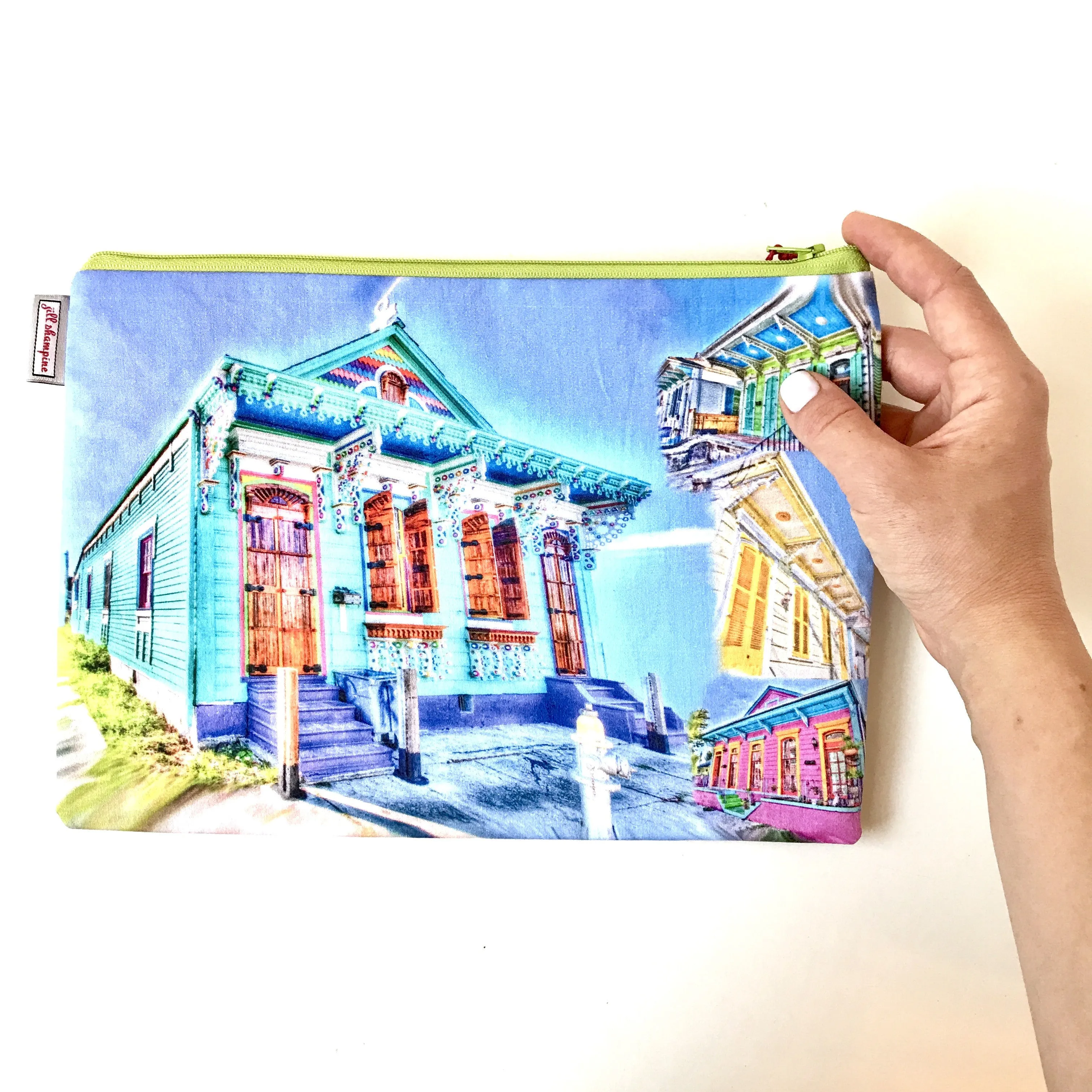 Fabric Zipper Bag: Shotgun House