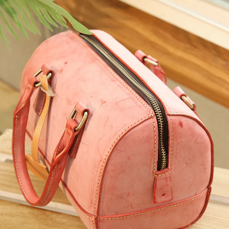 Foggy Wax Genuine Leather Boston Handbags Purse