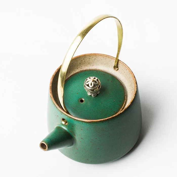 Hisui Jade Green Oriental Tea Pot