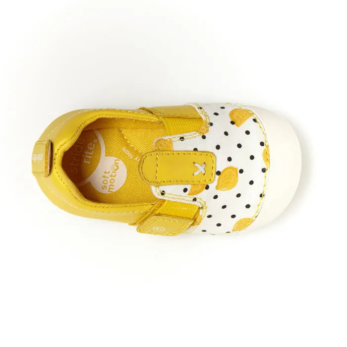 Infant Girl Stride Rite Soft Motion Atlas Slip On Sneaker Lemon Yellow