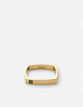 Level Quartz Ring, Gold Vermeil