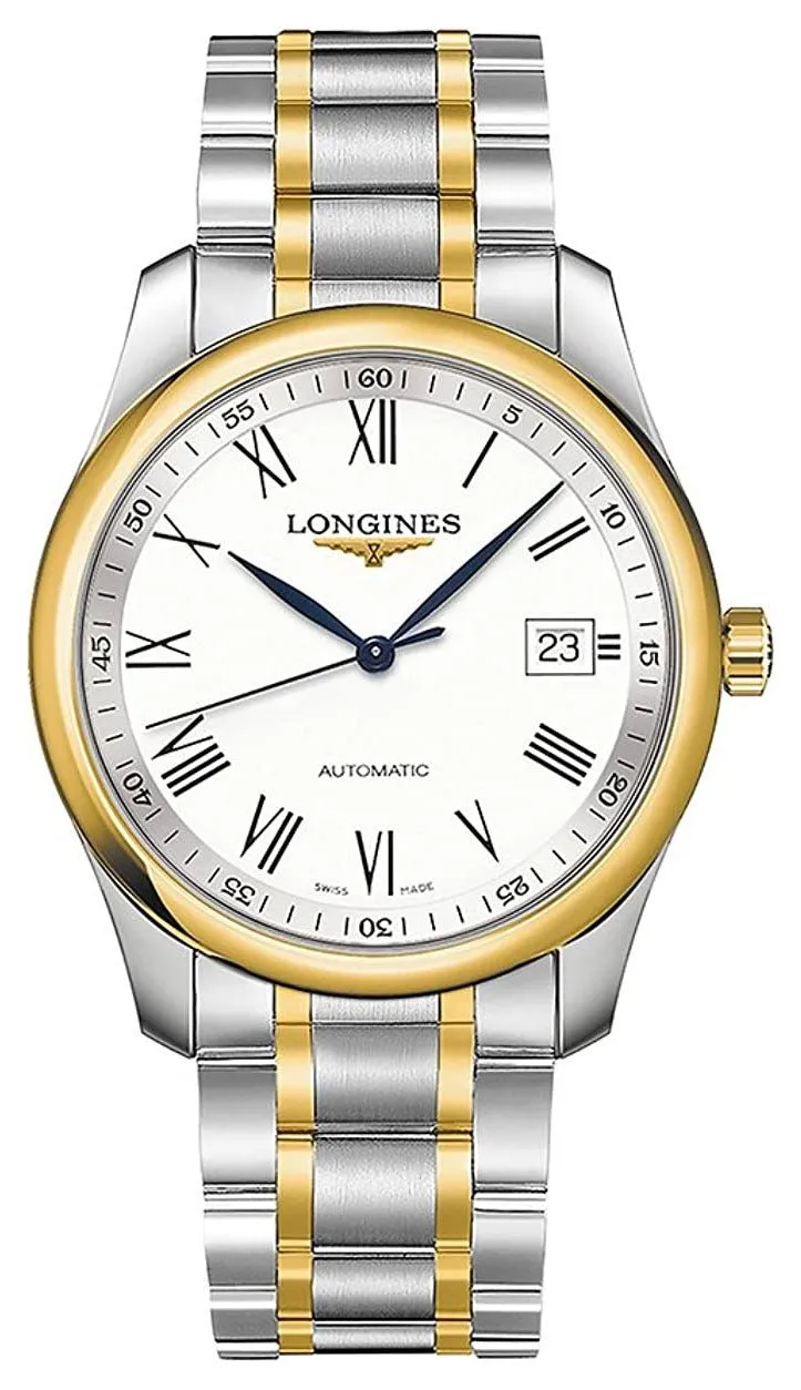 Longines Master Collection Automatic Two-Tone Stainless Steel White Dial Date Mens Watch L2.793.5.19.7