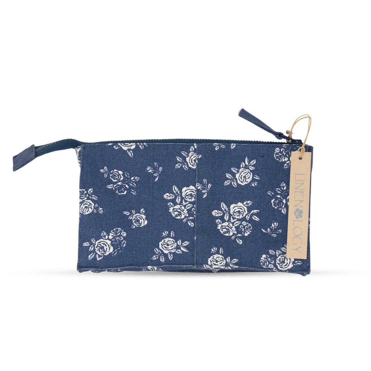 Makeup Bag Big - English Rose - Navy