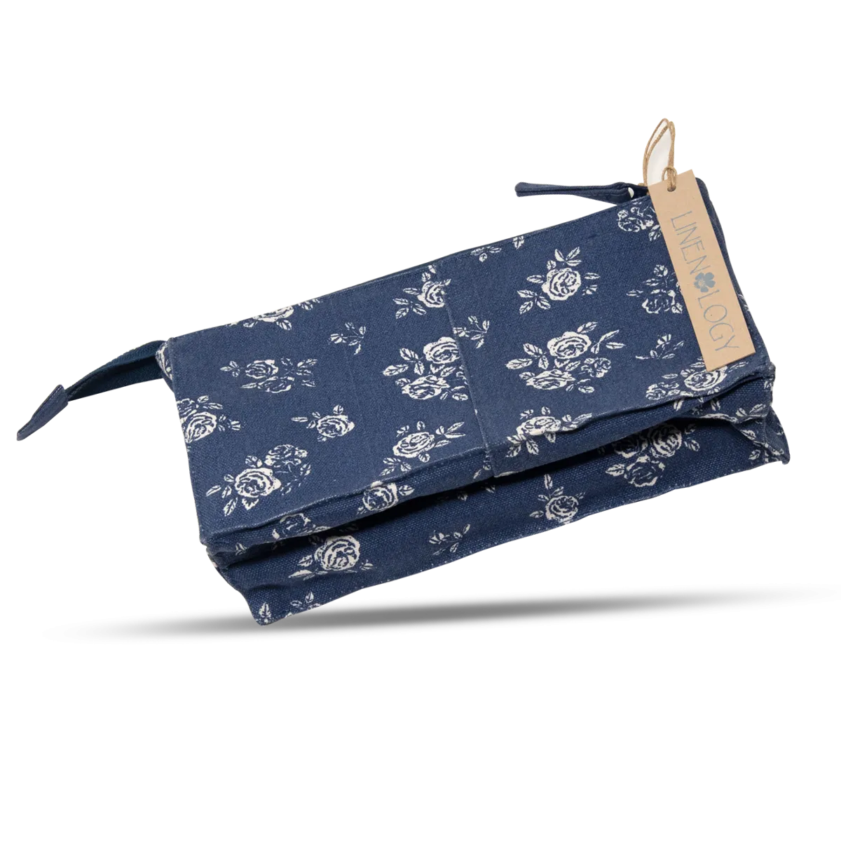 Makeup Bag Big - English Rose - Navy