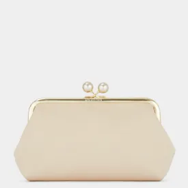 Stylish Mauve Pearl Clutch Purse