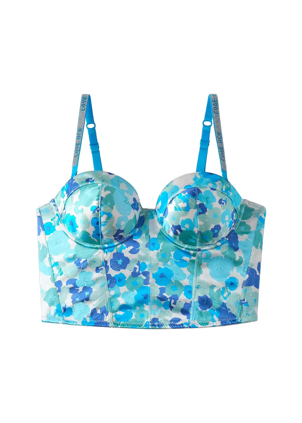 PANDORA Sexy Printed Balconette Corset Long Demi Bra