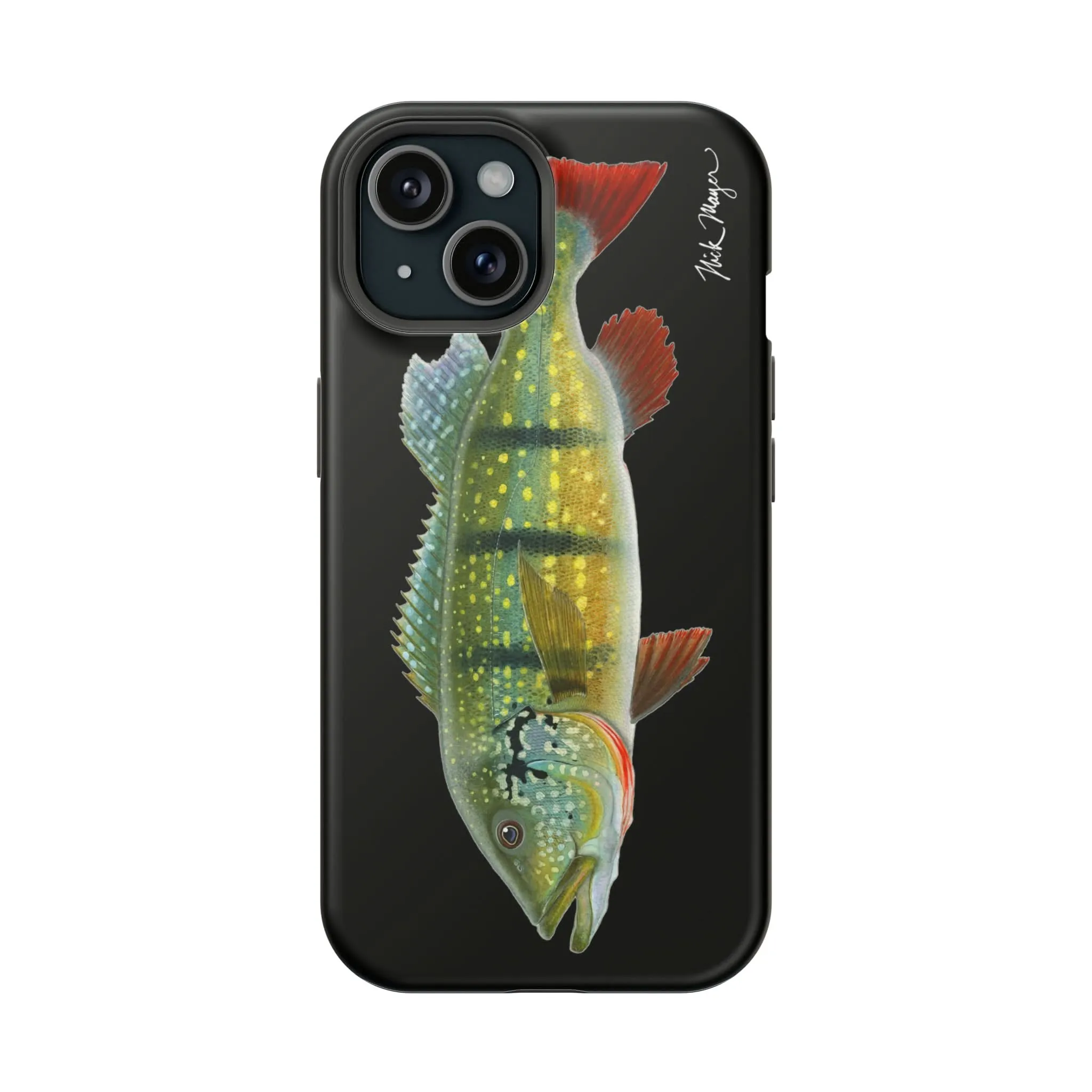 Peacock Bass MagSafe Black iPhone Case