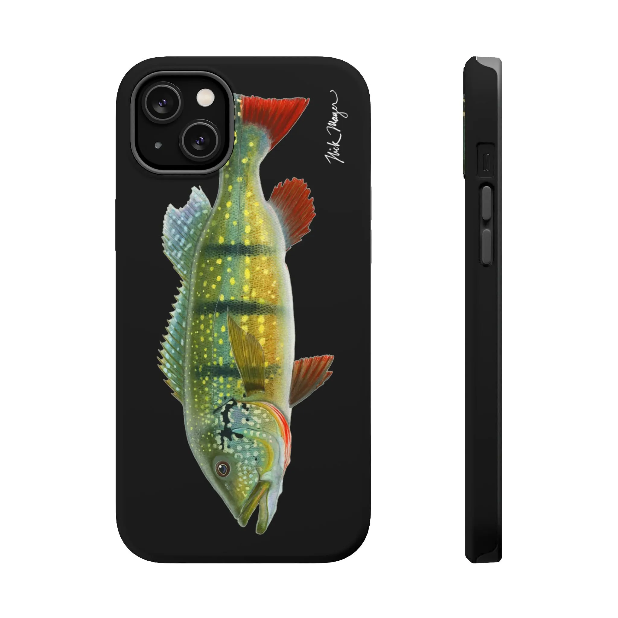 Peacock Bass MagSafe Black iPhone Case