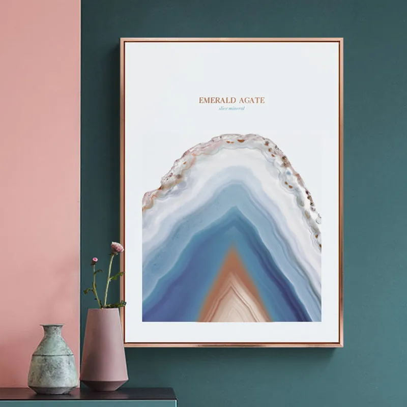 Pink And Blue Photographic Wall Art With Frame