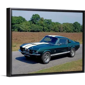 "1967 Ford Shelby Cobra 350GT Mustang" Black Float Frame Canvas Art