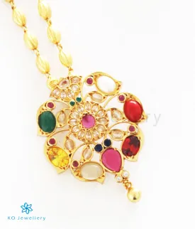 The Akshaya Silver Navaratna Necklace