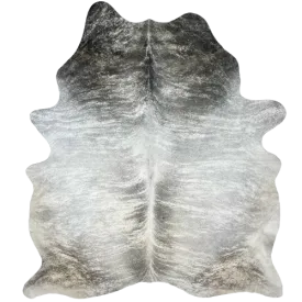 White and Gray Brazilian Light Brindle Cowhide - 7'5" x 5'11" (BRBR1295)