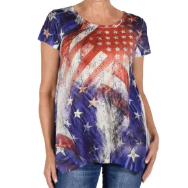 Women's Made in USA Americana Rhinestones T-Shirt