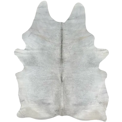 XL Light Gray Brazilian Cowhide, 1 brand mark - 8'5" x 6'2" (BRGR262)