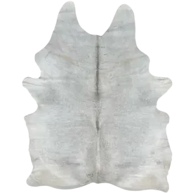 XL Light Gray Brazilian Cowhide, 1 brand mark - 8'5" x 6'2" (BRGR262)